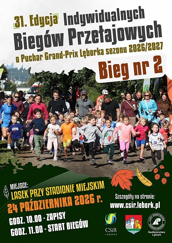 Plakat: 31. Edycja Indywidualnych Biegów Przełajowych o Puchar