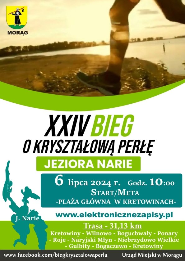 Plakat: Bieg o Kryształową Perłę Jeziora Narie