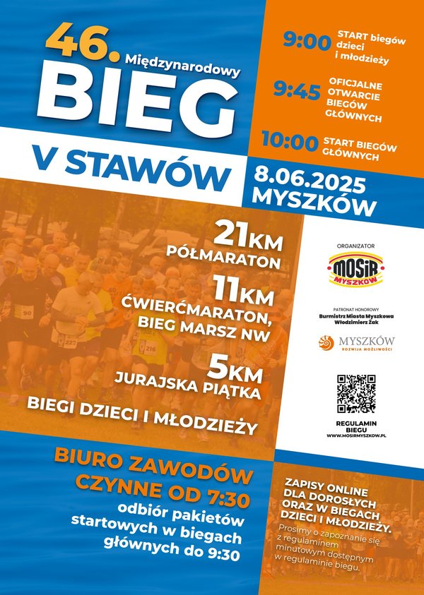 Plakat: 46 Międzynarodowy Bieg V- ciu Stawów